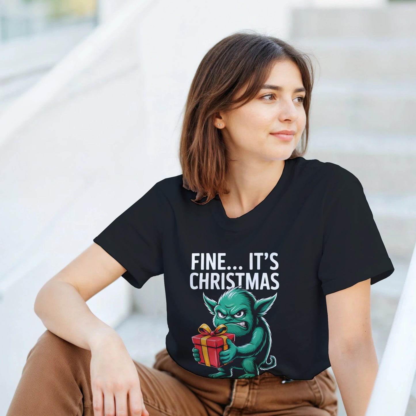 Unisex shirt with goblin design in black or navy.