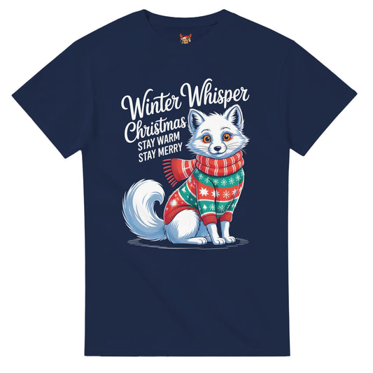 Unisex shirt with fox design in black or navy.