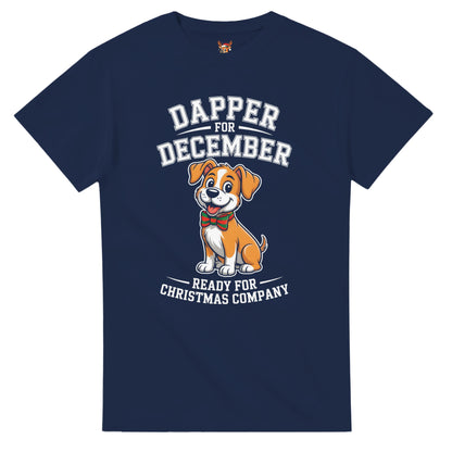 Unisex shirt with dog design in black or navy.