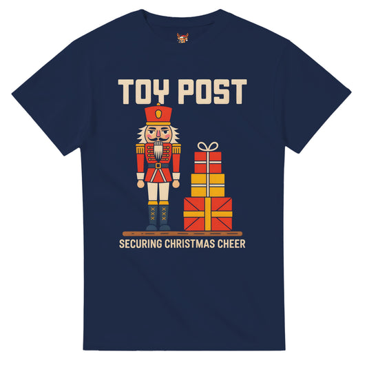 Unisex shirt with nutcracker design in black or navy.