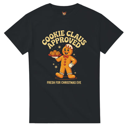 Unisex shirt with gingerbread design in black or navy.