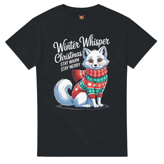 Unisex shirt with fox design in black or navy.