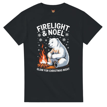 Unisex shirt with polar bear design in black or navy.