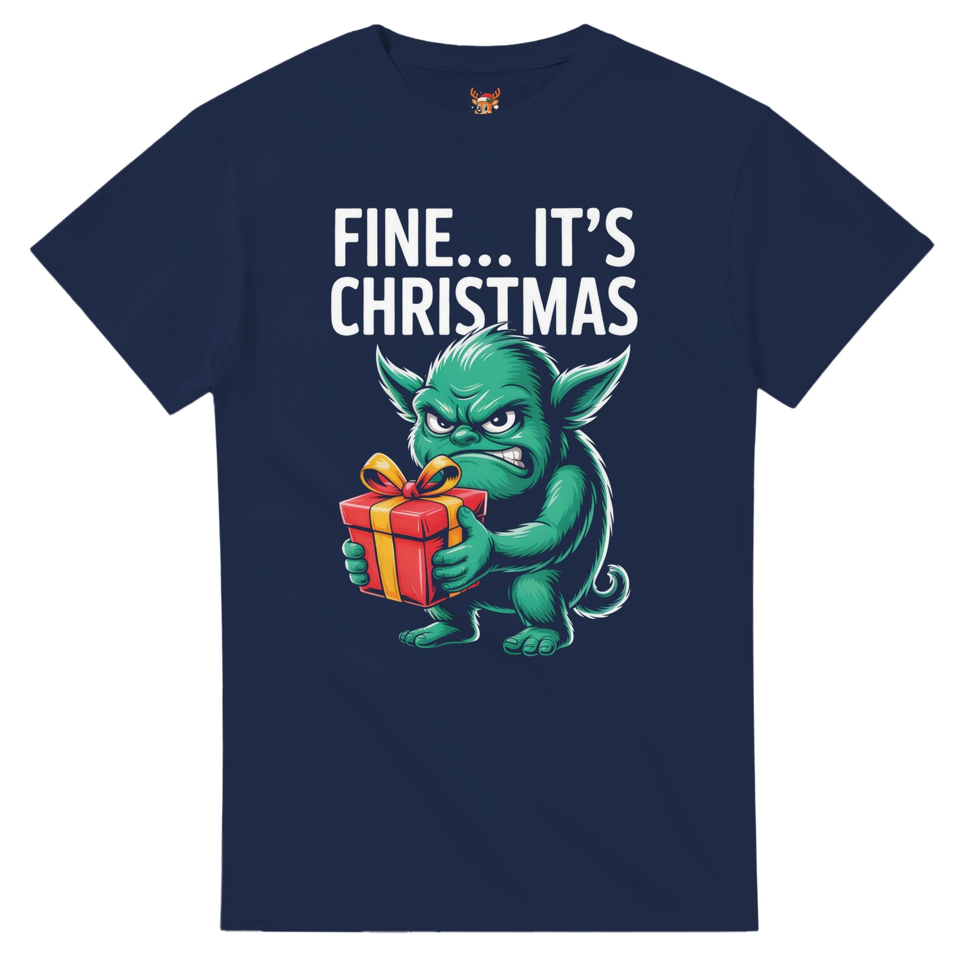 Unisex shirt with goblin design in black or navy.