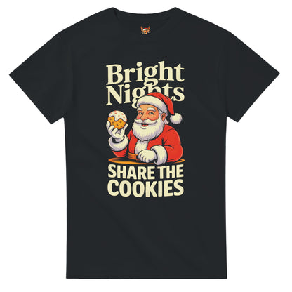Unisex shirt with Santa design in black or navy.