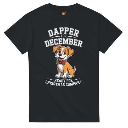 Unisex shirt with dog design in black or navy.