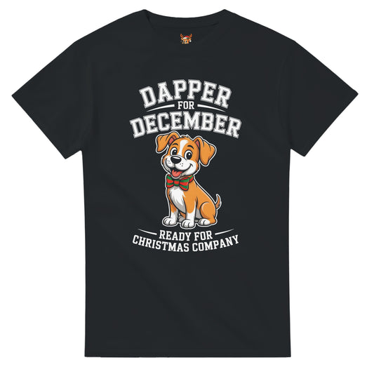 Unisex shirt with dog design in black or navy.